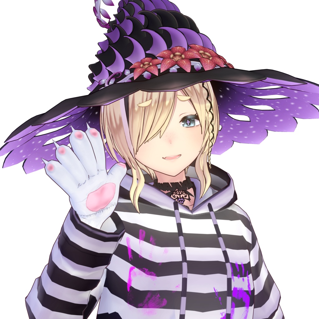 【VRoid】わいわい囚人服パーカー