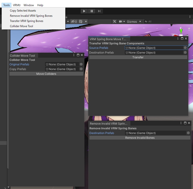 VRMSpringBoneToolのSpringBoneコピーツール