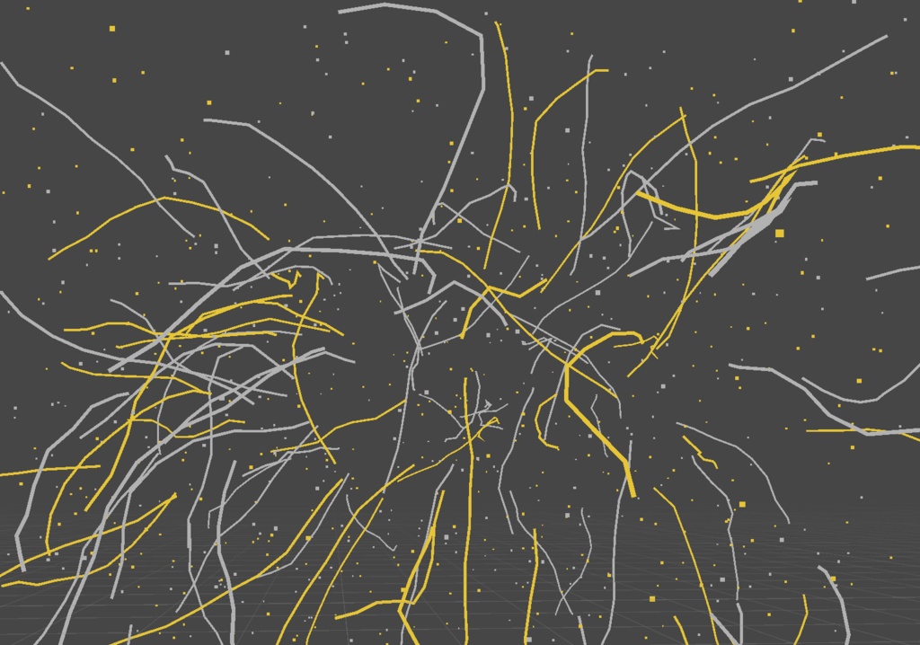 シャボン玉、銀テープ、エフェクト