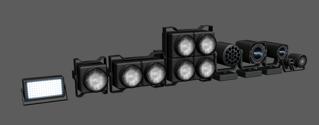 【Unity】ステージライト(照明)トラスセット