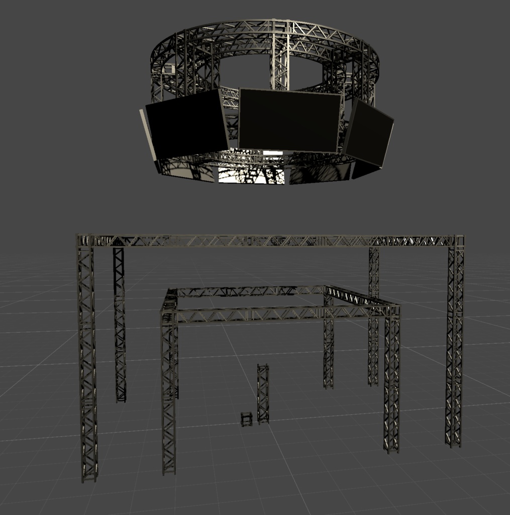 【Unity】ステージライト(照明)トラスセット