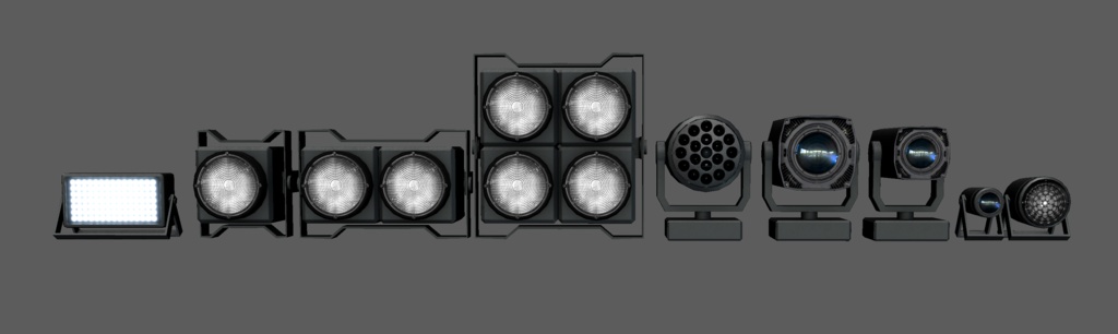 【Unity】ステージライト（照明）トラスセット