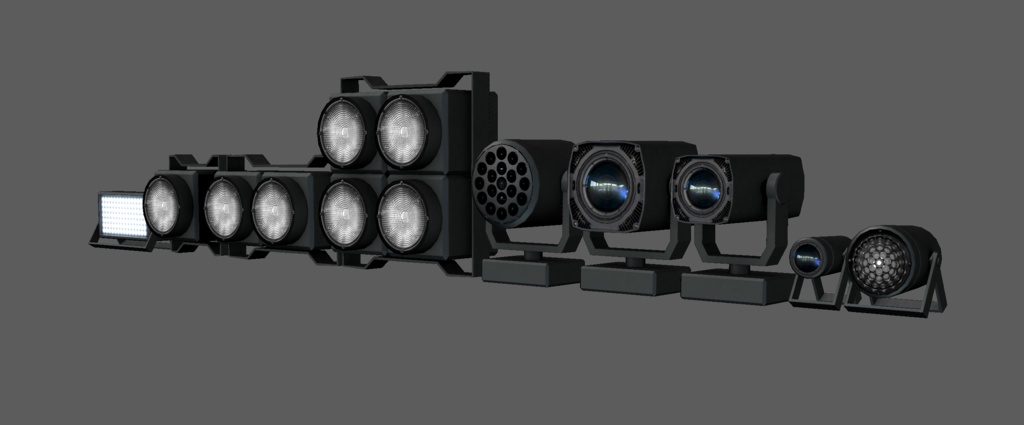 【Unity】ステージライト(照明)トラスセット