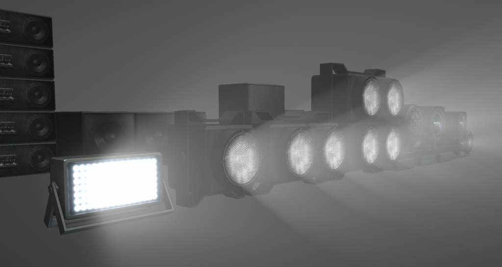 【Unity】スピーカー、ライト（照明）セット