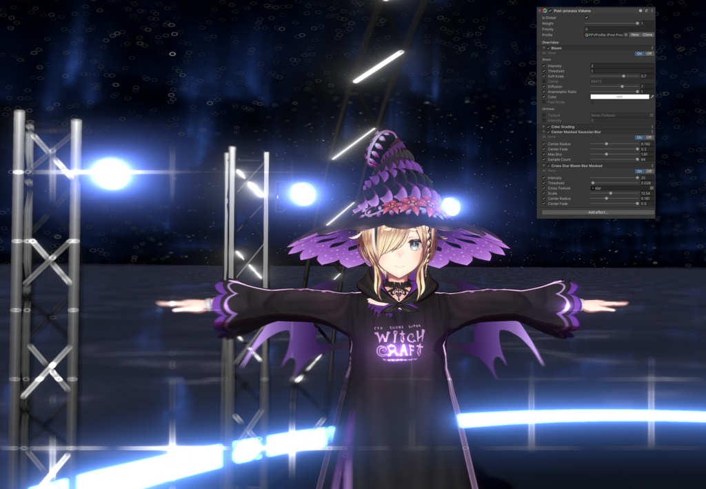 【Unity】レンズブラー＆クロスブルーム