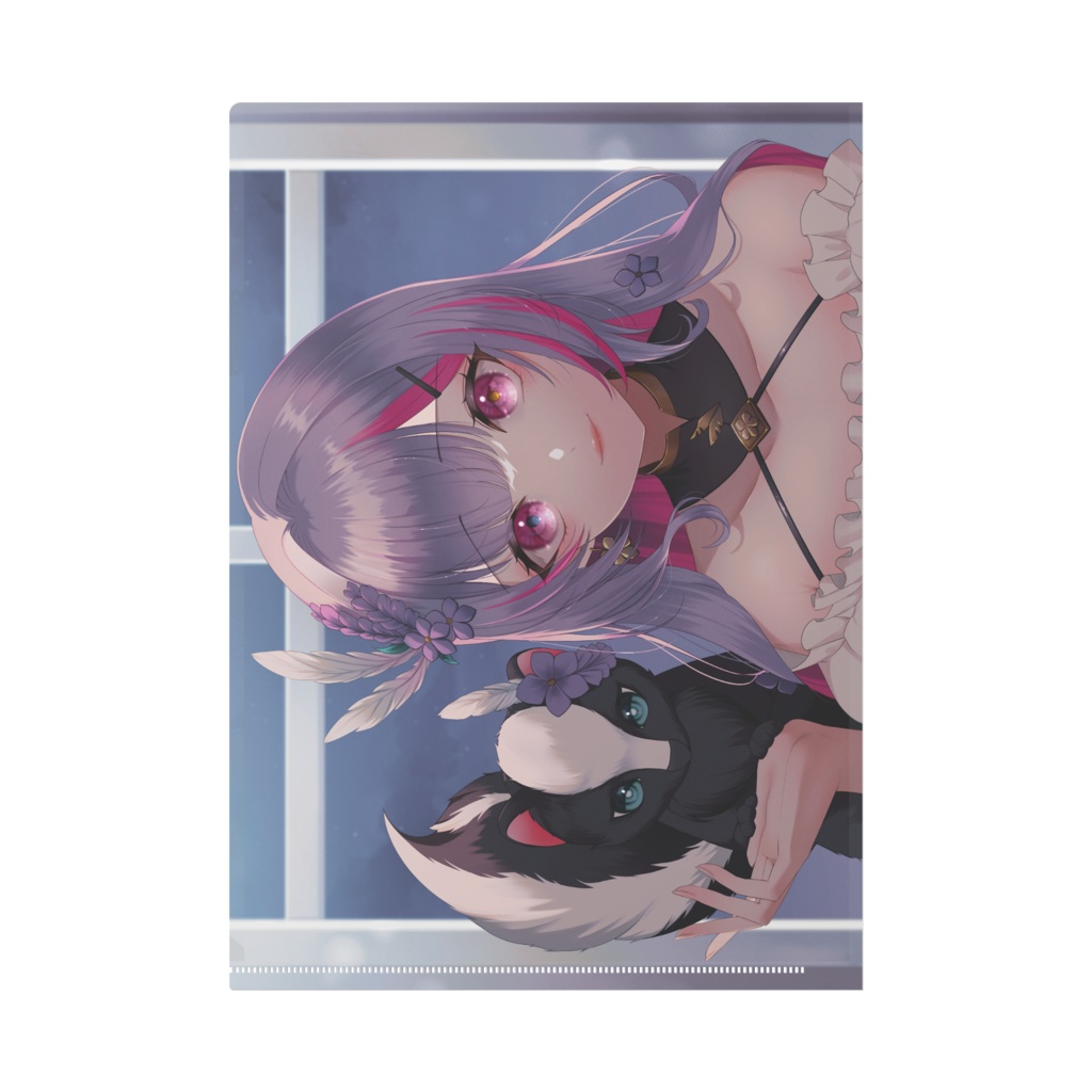 【藍咲にあ】クリアファイル 舌出し×微笑み