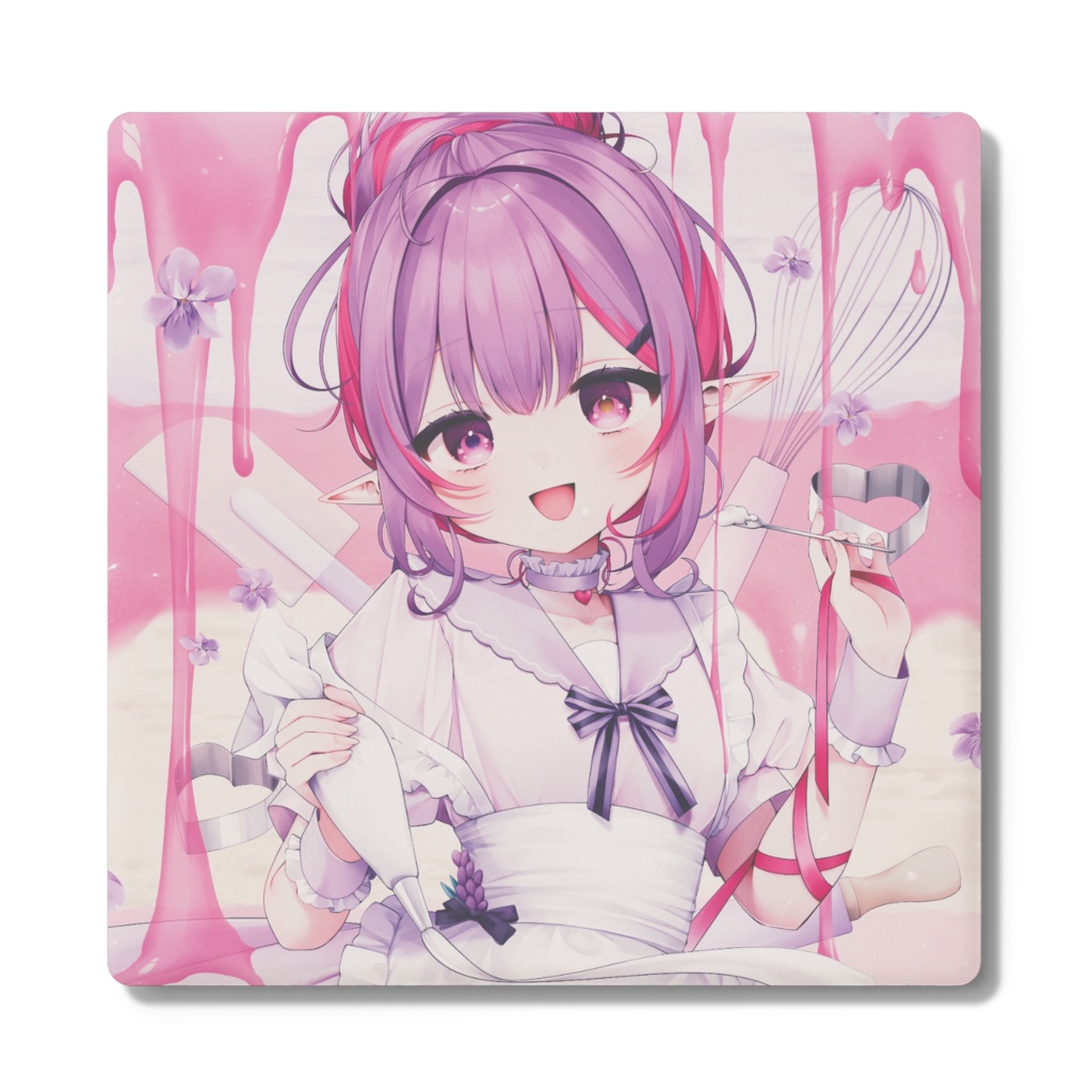 【藍咲にあ】コースター 円形・角形