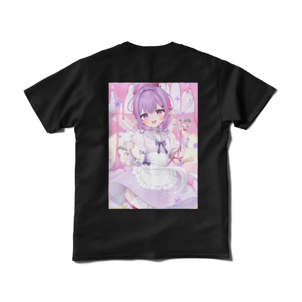 【藍咲にあ】Tシャツ 表面・裏面