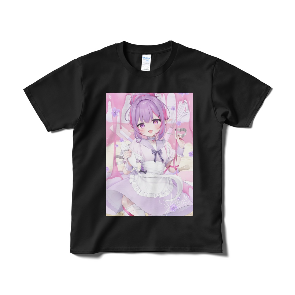 【藍咲にあ】Tシャツ 表面・裏面