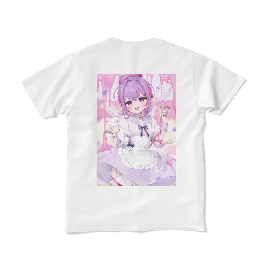 【藍咲にあ】Tシャツ 表面・裏面