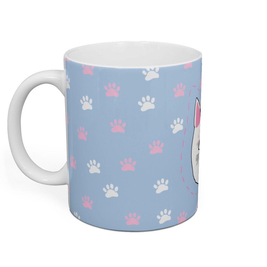 猫丸 マグカップ/空色