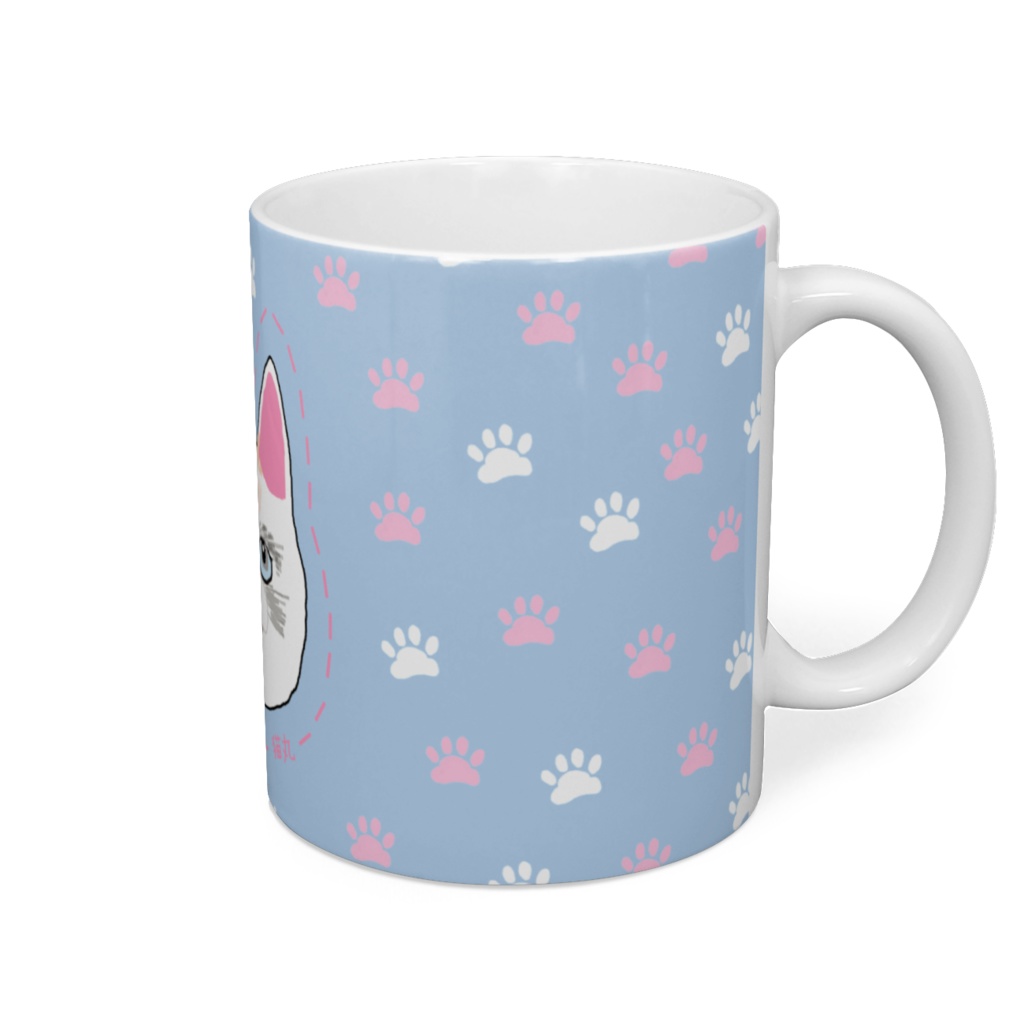 猫丸 マグカップ/空色