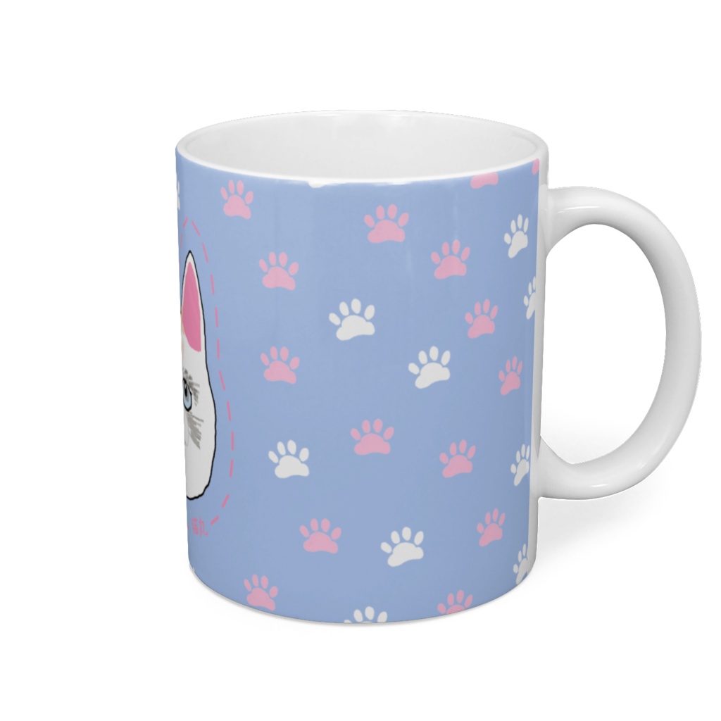 猫丸 マグカップ/ラベンダー