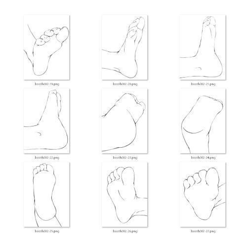 2.足の素材集 水平・煽り・俯瞰180°【イラスト・漫画用素材】無料サンプルあります