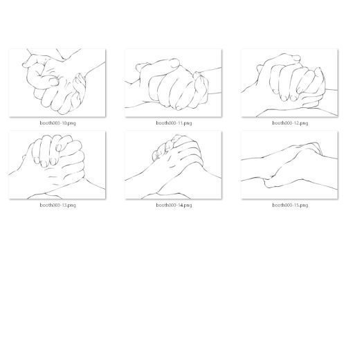 3.様々なアングルから見た握手する手【イラスト・漫画用素材】無料サンプルあります