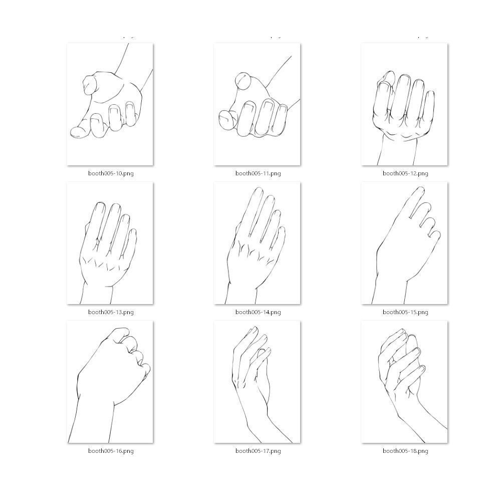 6.様々なアングルからの箸を持つ手【イラスト・漫画用素材】無料サンプルあります