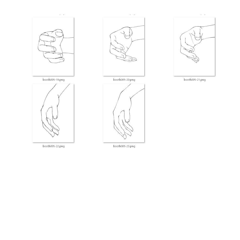 6.様々なアングルからの箸を持つ手【イラスト・漫画用素材】無料サンプルあります