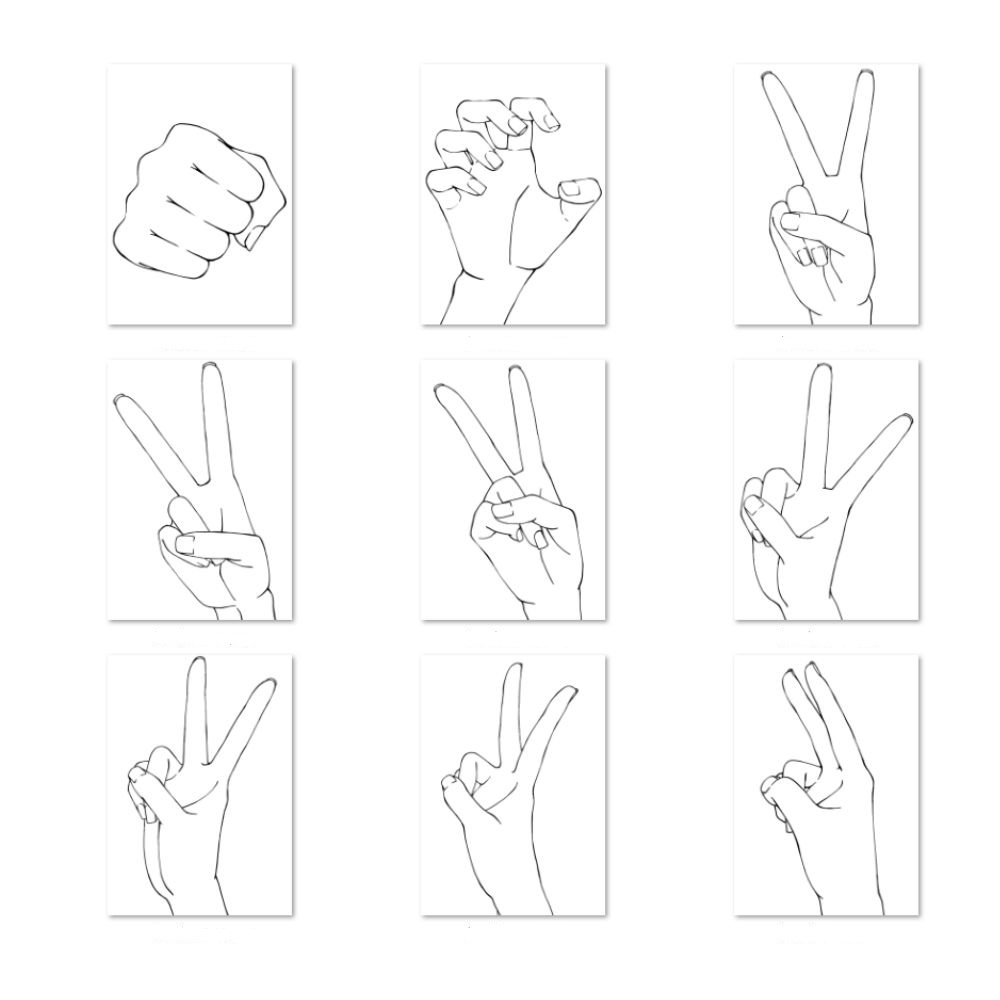 ✨もう手に迷わない!描くのが難しいアングルを網羅した「手」の作画資料・ポーズセット【漫画・イラスト用】背景透過PNG&ClipStudio用データ【無料サンプル有】:7