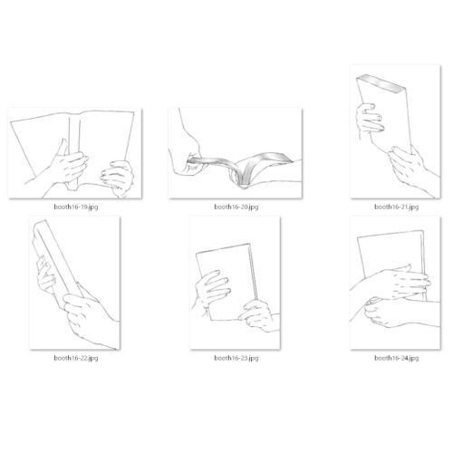 16.様々なパターンの本を読む手【イラスト・漫画用素材】無料サンプルあります