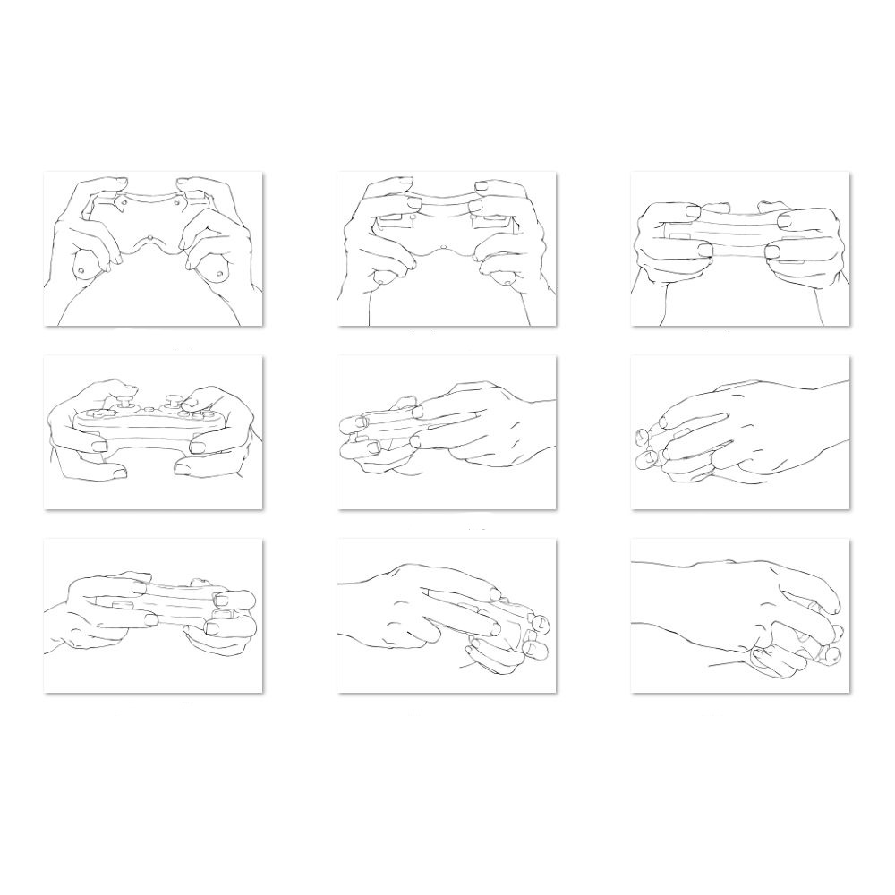 ☕ゲームコントローラーを持つ手:ゲーマー・日常・実況シーンの描写に【漫画・イラスト用】背景透過PNG&ClipStudio用データ【無料サンプル有】:18
