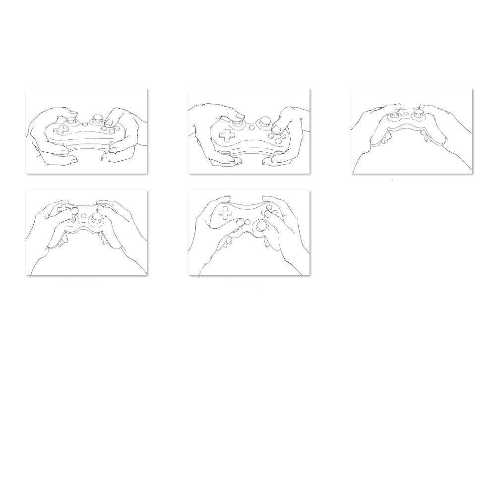 ☕ゲームコントローラーを持つ手:ゲーマー・日常・実況シーンの描写に【漫画・イラスト用】背景透過PNG&ClipStudio用データ【無料サンプル有】:18