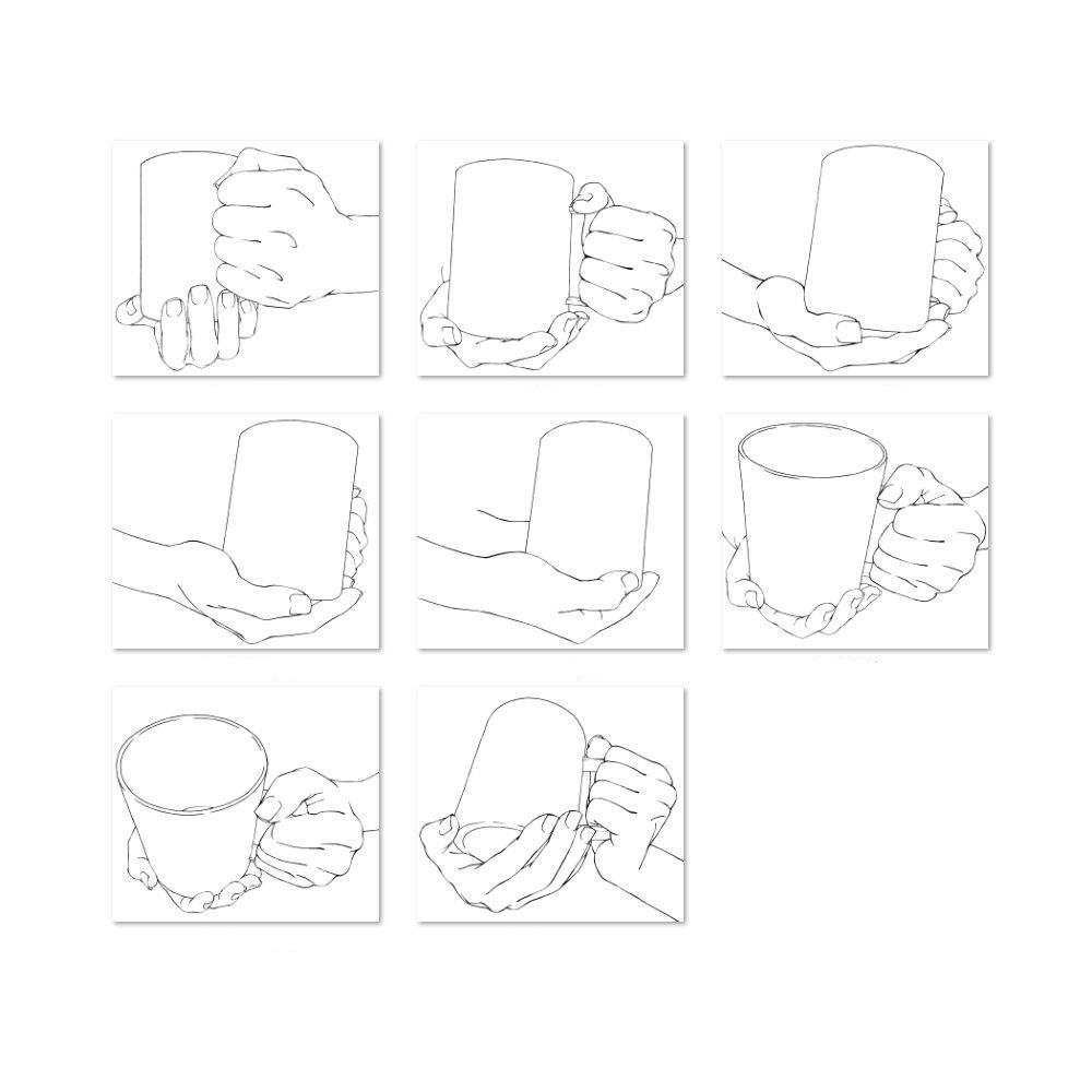 ☕コップを持つ手ポーズ集:カフェ・休息・食事シーンの描写に【漫画・イラスト用】背景透過PNG&ClipStudio用データ【無料サンプル有】:19