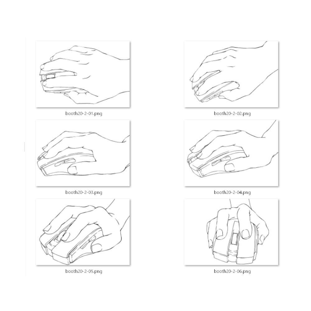 20.様々なアングルからのタイピングする手・マウスを使う手・3Dキーボード【イラスト・漫画用素材】無料サンプルあります