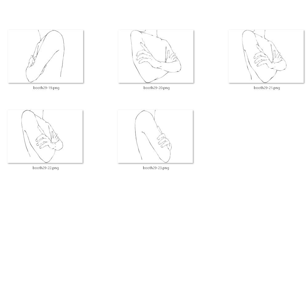 29.様々なアングルから見た腕組み【イラスト・漫画用素材】無料サンプルあります