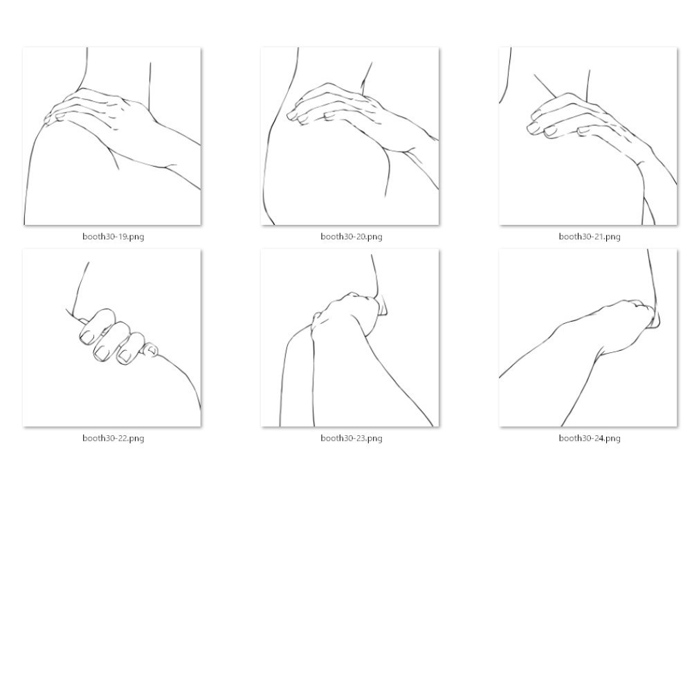 30.様々なアングルからの肩を掴む手【イラスト・漫画用素材】無料サンプルあります