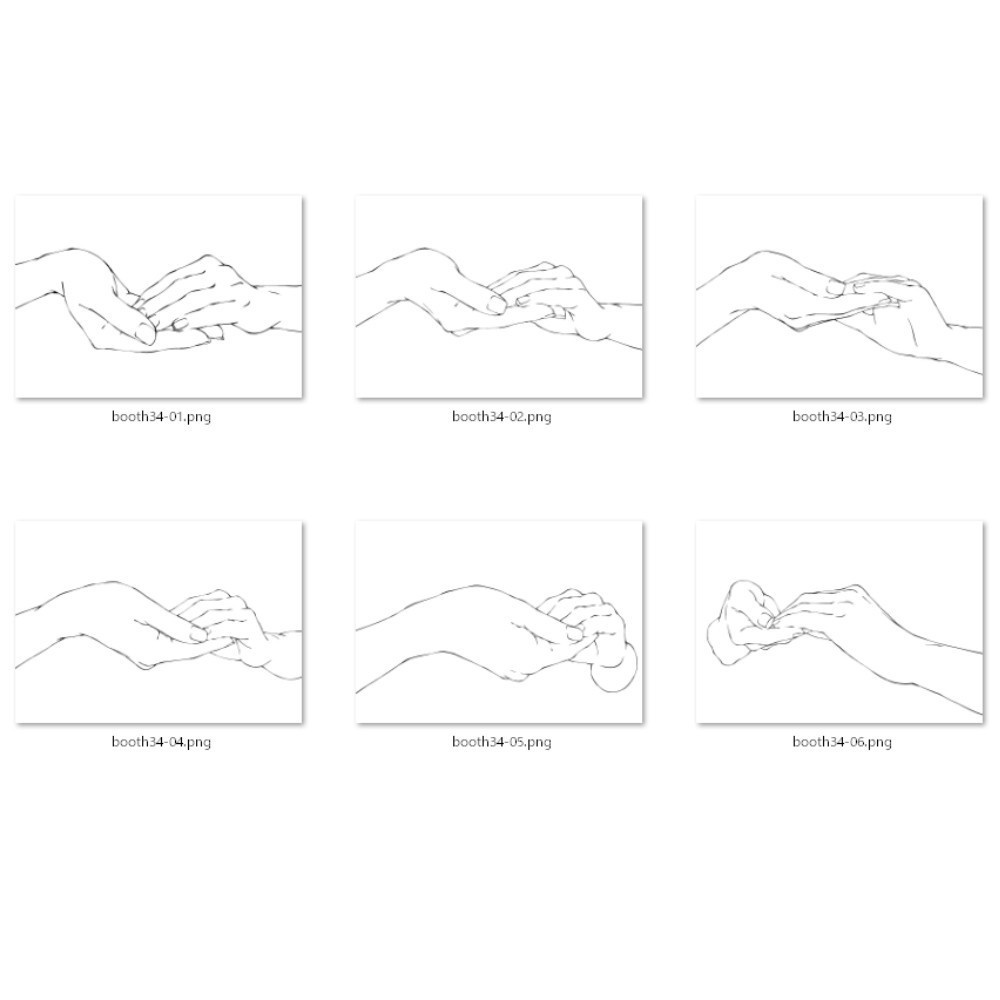 34.様々なアングルからのエスコートする手【イラスト・漫画用素材】無料サンプルあります