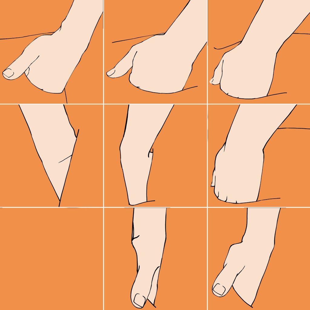 38.【無料フリー素材】様々なアングルからのポケットに入れた手2【イラスト・漫画用素材】