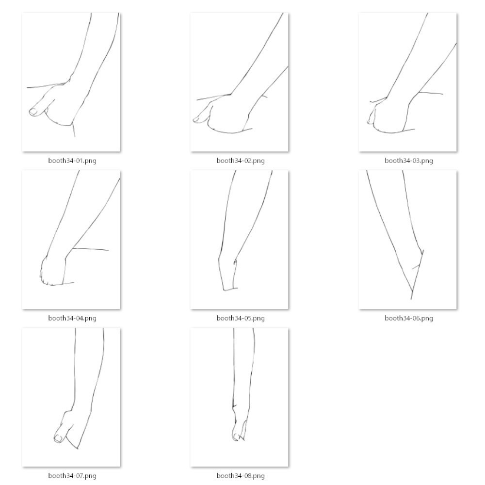 38.【無料フリー素材】様々なアングルからのポケットに入れた手2【イラスト・漫画用素材】