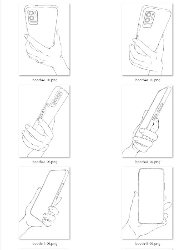 41.様々なアングルからのスマホを持つ手【イラスト・漫画用素材】無料サンプルあります