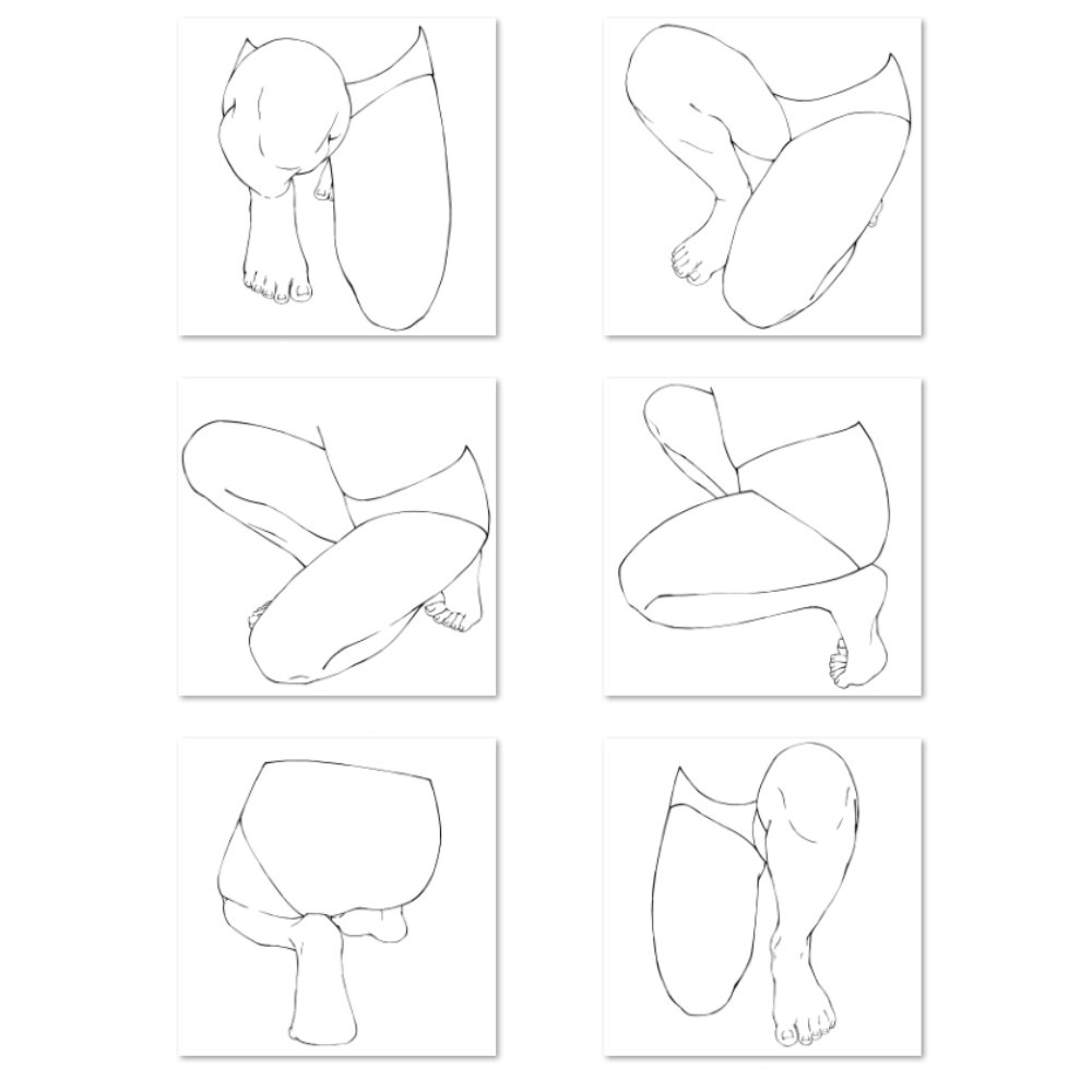 立て膝・片膝をついた座り姿【漫画・イラスト用】背景透過PNG&ClipStudio用データ【無料サンプル有】:62