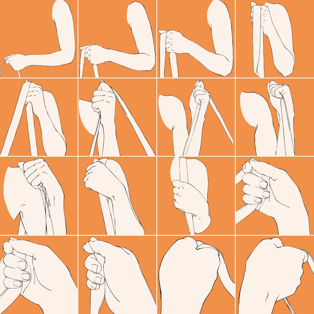 74.リュックを背負うモーション+リュックと手【イラスト・漫画用素材】無料サンプルございます