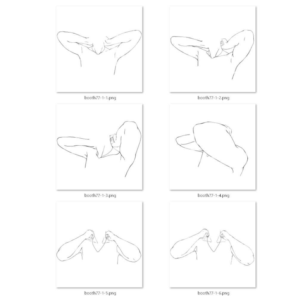 77.様々なアングルからのネックレス・ピアスをする手【イラスト・漫画用素材】無料サンプルございます