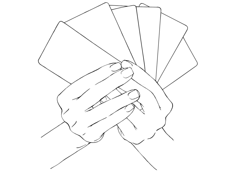 ☕カードを持つ手 素材集|両手・片手対応・多アングル【漫画・イラスト用】背景透過PNG&ClipStudio用データ【無料サンプル有】:85