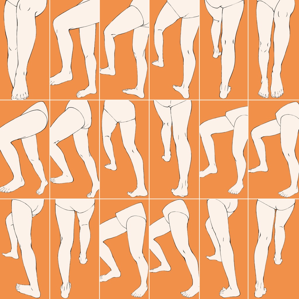 95.階段・段差を上る足【イラスト・漫画用素材】無料サンプルございます