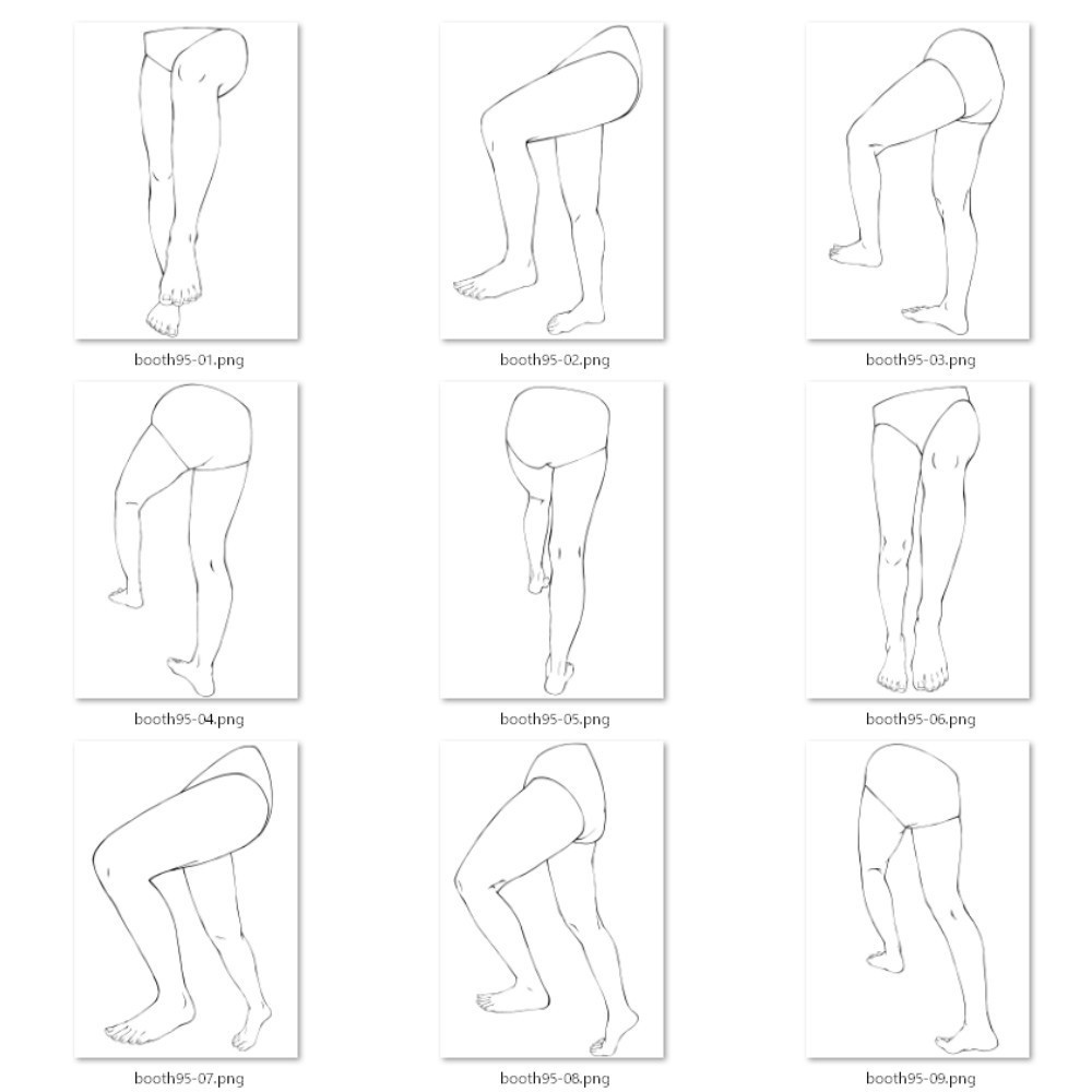 95.階段・段差を上る足【イラスト・漫画用素材】無料サンプルございます