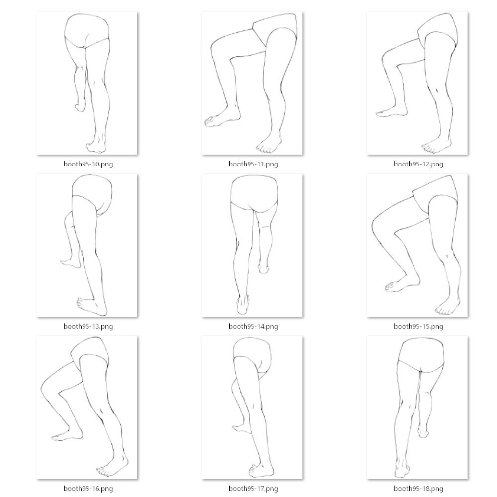 95.階段・段差を上る足【イラスト・漫画用素材】無料サンプルございます