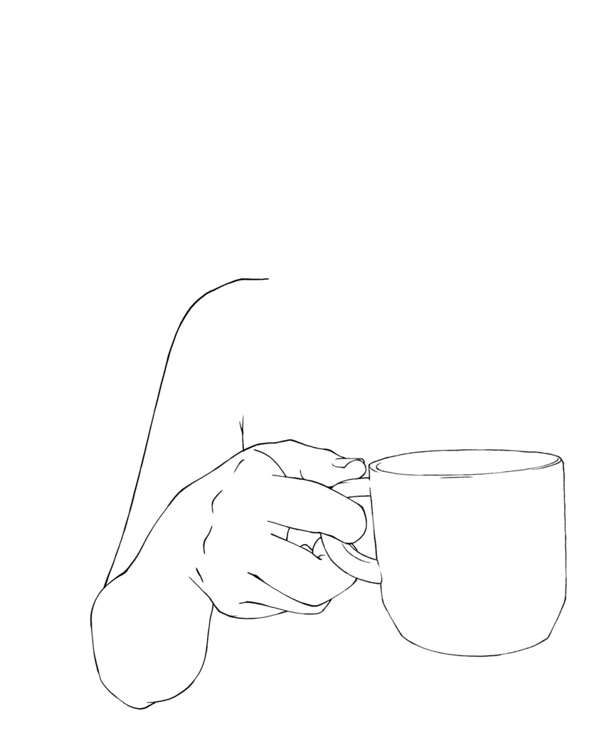 ☕【トレス素材】飲み物を飲む動作 モーション集(マグカップ)【アニメ・漫画・イラスト用】背景透過PNG&ClipStudio用データ【無料サンプル有】:116