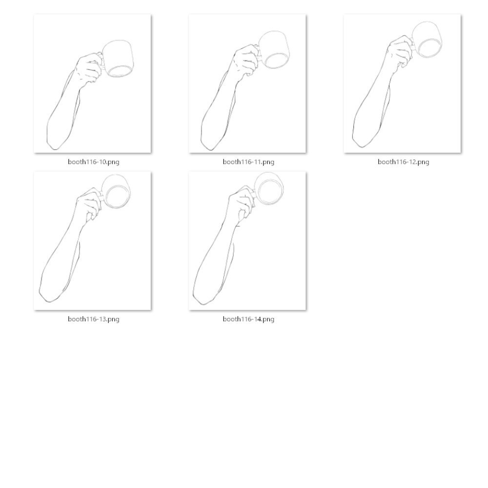 116.マグカップで飲み物を飲むモーション【漫画・イラスト・アニメーション素材】無料サンプルございます