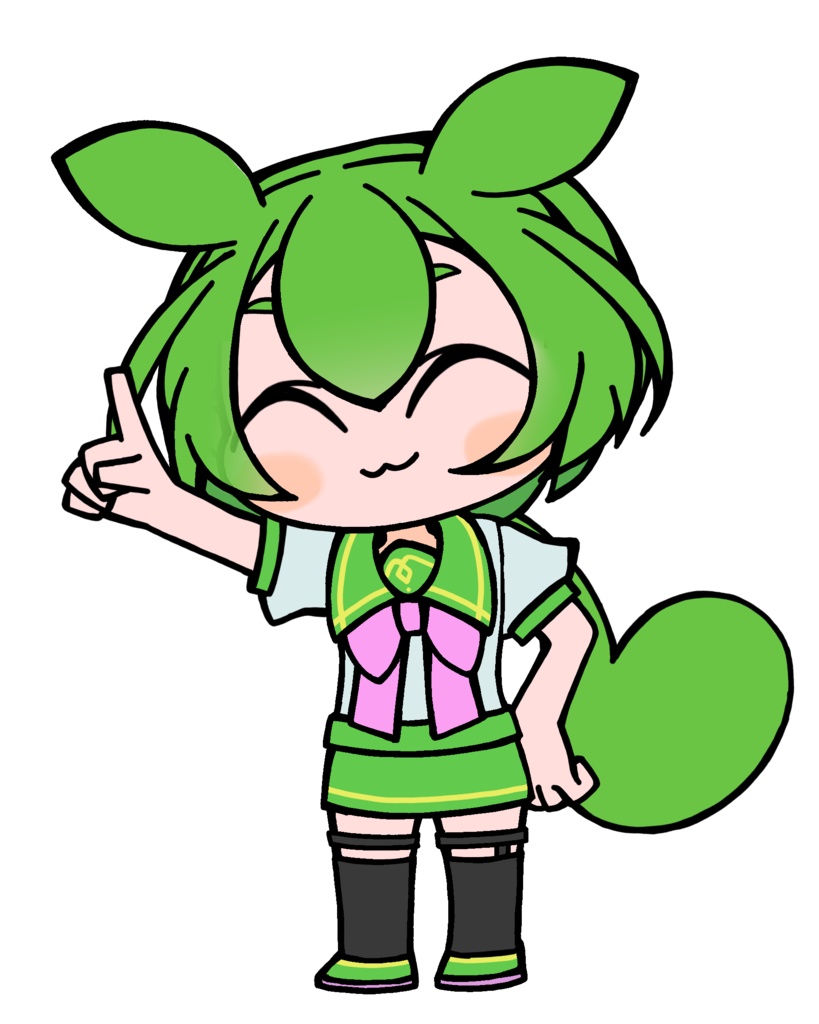 【無料・フリー素材】ずんだもん素材セット【3】うれしい・笑顔(背景透過png&動くアニメGIF)