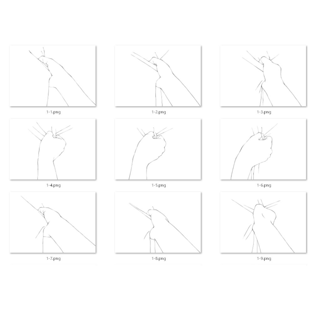 胸倉を掴む手・服のシワ素材集(全63種)片手・両手・Yシャツ対応【漫画・イラスト用】背景透過PNG&ClipStudio用データ【無料サンプル有】:129