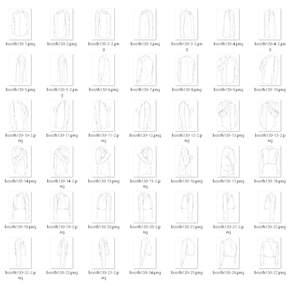 【全85種】ワイシャツのシワ攻略素材集|男女・腕の曲げ角・多アングル網羅(トレス・作画資料用)【漫画・イラスト用】背景透過PNG&ClipStudio用データ【無料サンプル有】:130