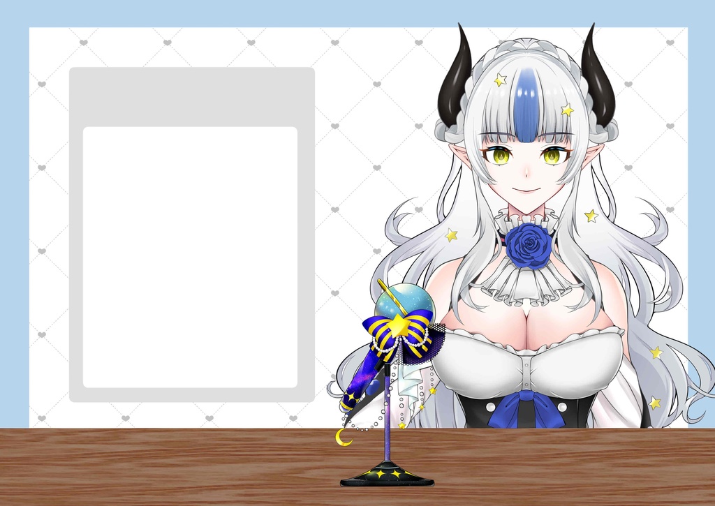 【配信者向け】マイク(星モチーフ)【イラスト素材】