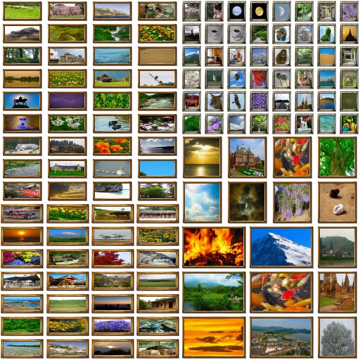 RPGツクールVXAceタイル(絵画セットA.B.枠のみ)