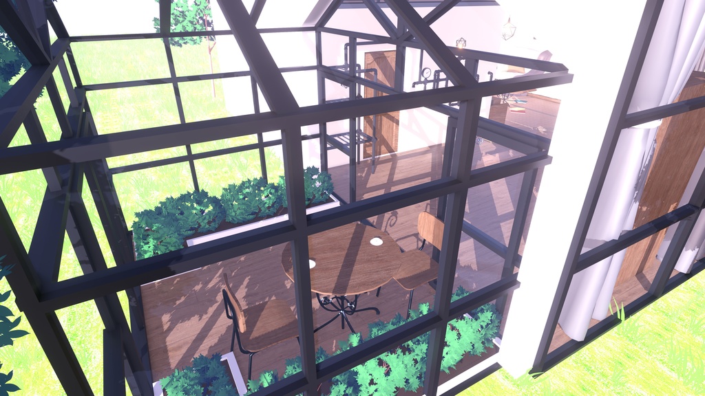 Industrial style iron art modern space