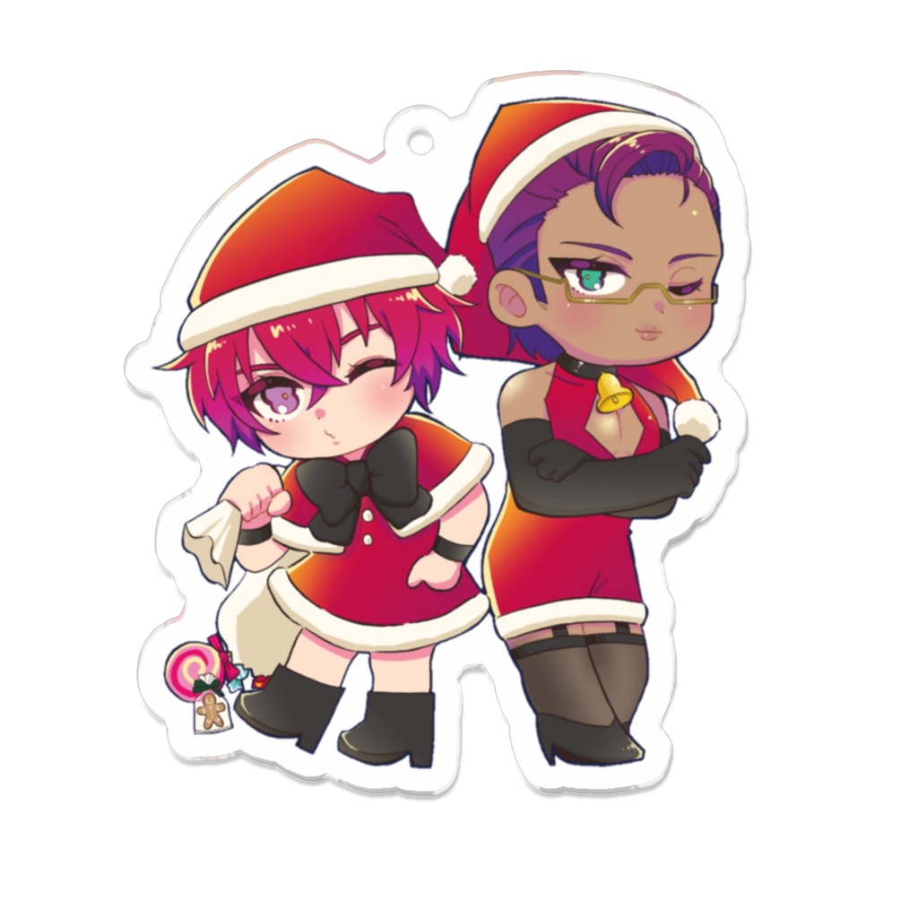 ブン木手 ミニスカサンタアクリルキーホルダー