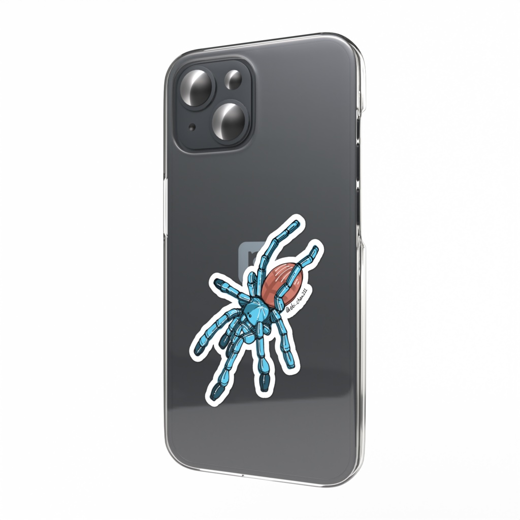 タランチュラステッカー<アンティルピンクトゥー幼体背景無し>